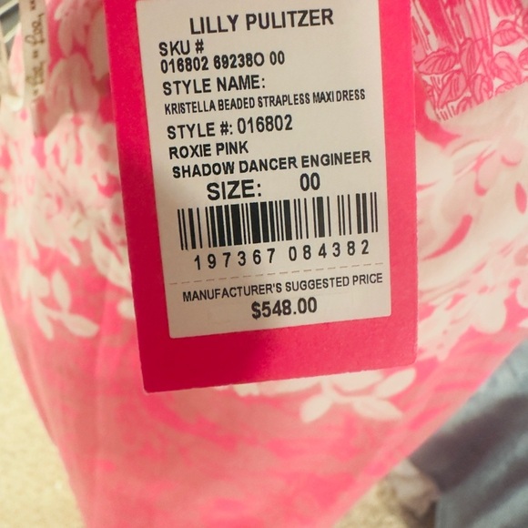 Elegant Pink Strapless Dress - Picture 13 of 13